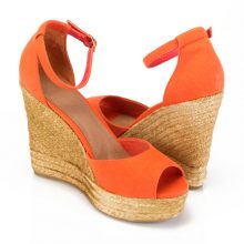 orange high heels